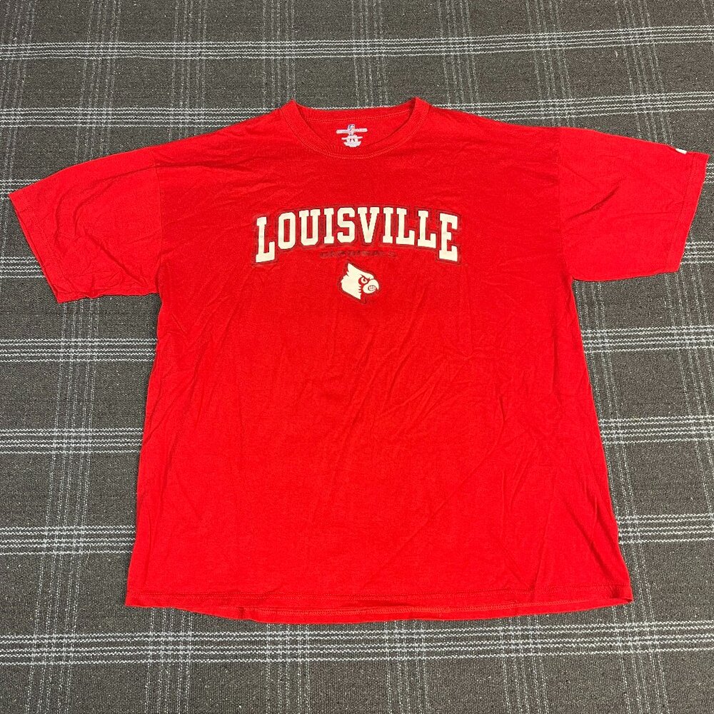 Russell Athletic Louisville Cardinals Shirt Mens XL Extra Large Red Short Sleeve